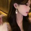 Expensive daughter~ Exquisite celebrity daughter extravagant pearl earrings personalized fashion self-kept earrings
