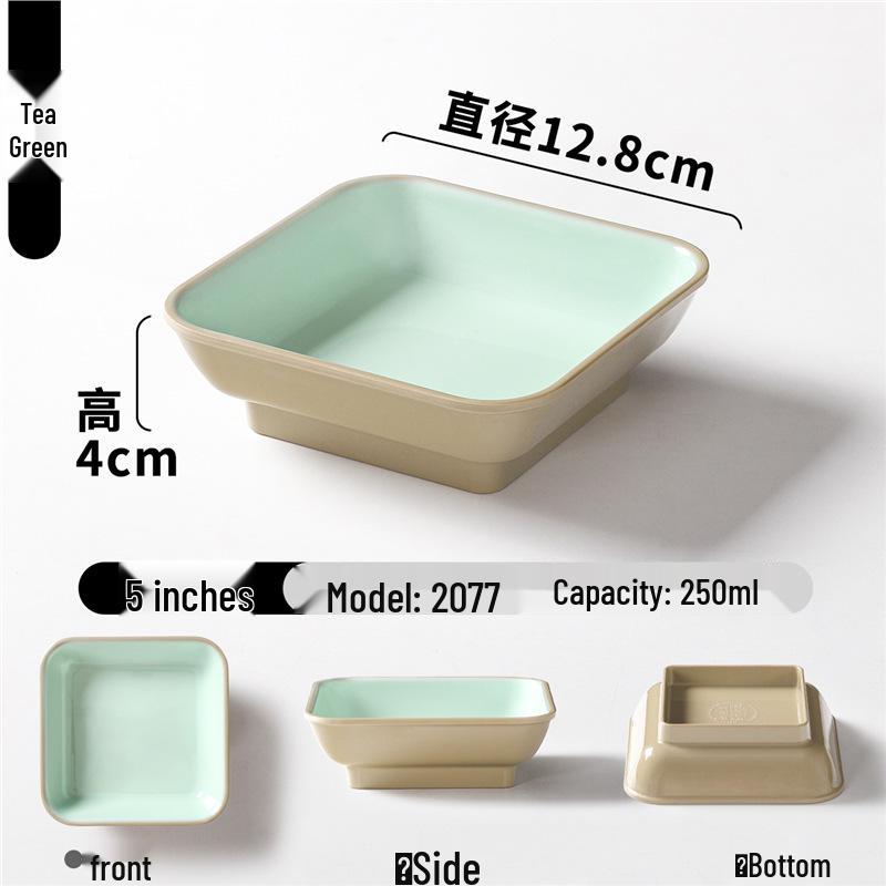 Zweifarbige Melamin-Tischware: Kleines Schalen- und Schalenset für Buffet und Grill-Dipsaucen.