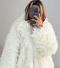 European and American fur large lapel artificial fur jacket short fashion fox fur jacket fluffy plush women