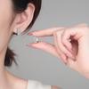 Sterling Moissanite Stud Earrings Women Elegant Hoop Design Lightweight Daily Wear Jewelry