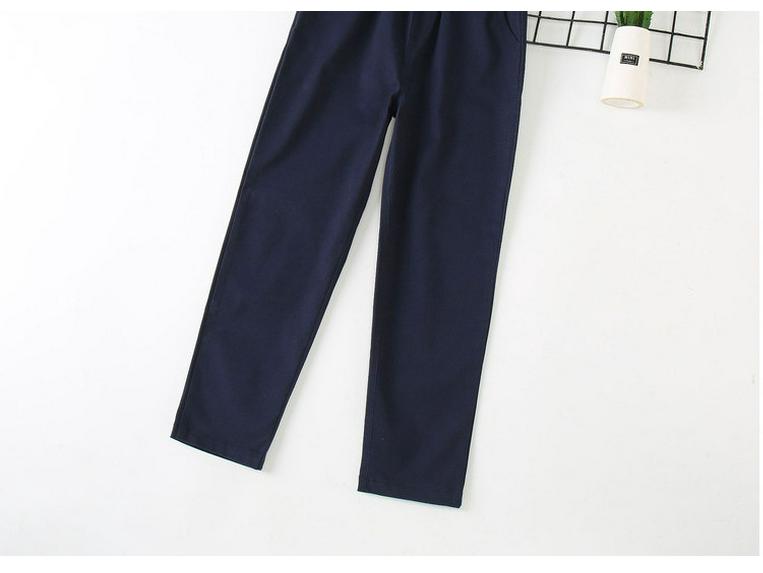 Kids' Khaki and Navy Elastic Waist Western Uniform Pants for Boys and Girls
