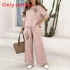 Vintage Plant Embroidery Cotton Linen Casual Pants Set For Women Summer Streetwear