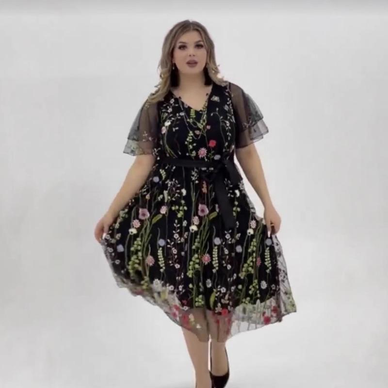 Rochie de damă imprimată plus-size