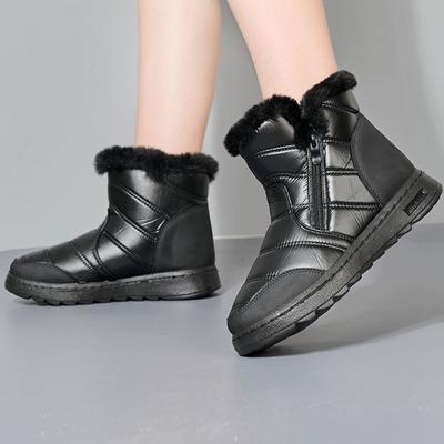 Damen Winter Casual Leichte Knöchel-Botas Damen Wasserdichte Winter-Schnee-Stiefel Plateau Warme Baumwollschuhe