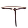 Casual Ladies Leather Thin Belt With Minimalist Knot Design And Alloy Closure