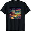 Trippy Desert Landscape Psychedelic Scene Cactus Mountains T-Shirt(2)