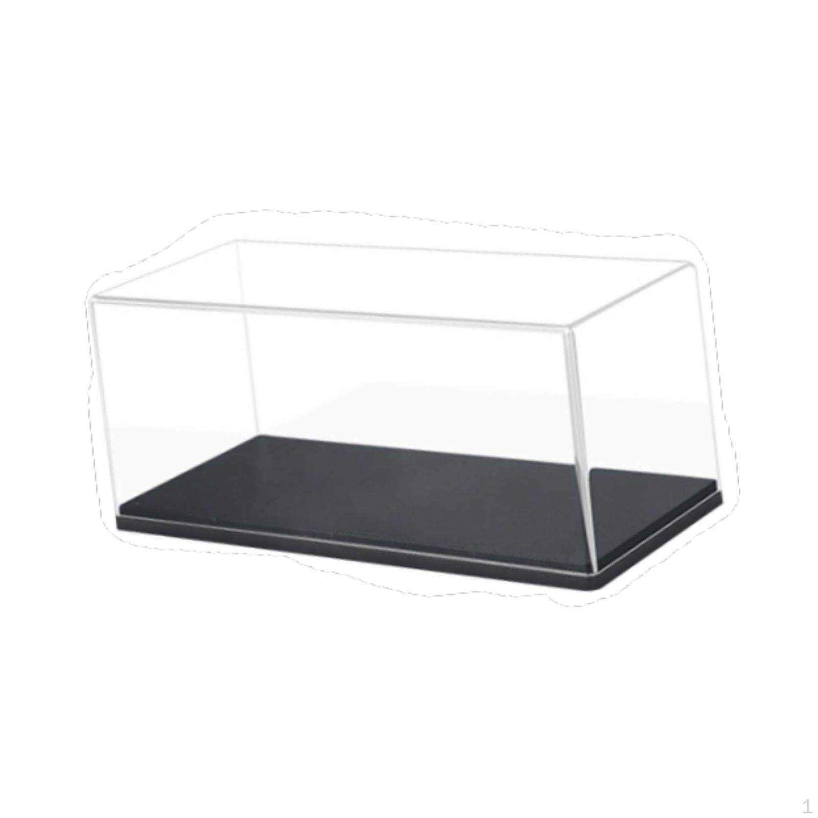 

1:32 Model Car Display Box Clear Accessories Showcase with Black Base Durability Case Practical