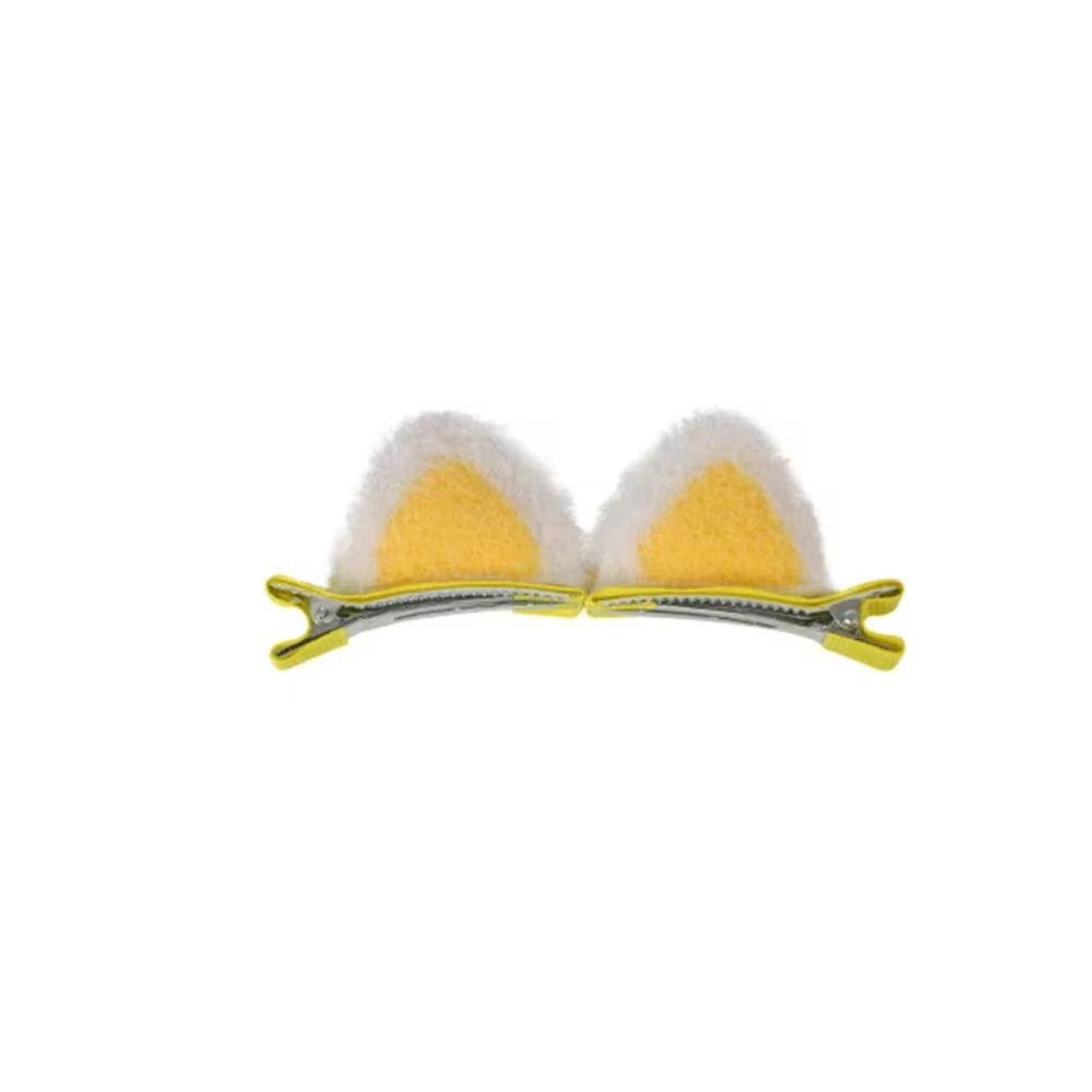 5 Pairs Soft Texture Rabbit Ears Hair Pin 3D Design Plush Hair Pin 3D Hair Pin For Children