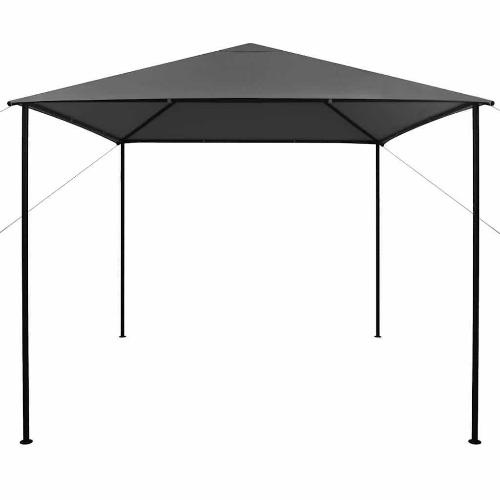 vidaXL Pavillon 3x3 m Anthrazit Stoff und Stahl 180 g/m²