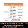Rear Bumper Reflector Heat Resistant High Brightness Auto Spare Part for 2014-2017 F10 F18 Exterior Retrofit