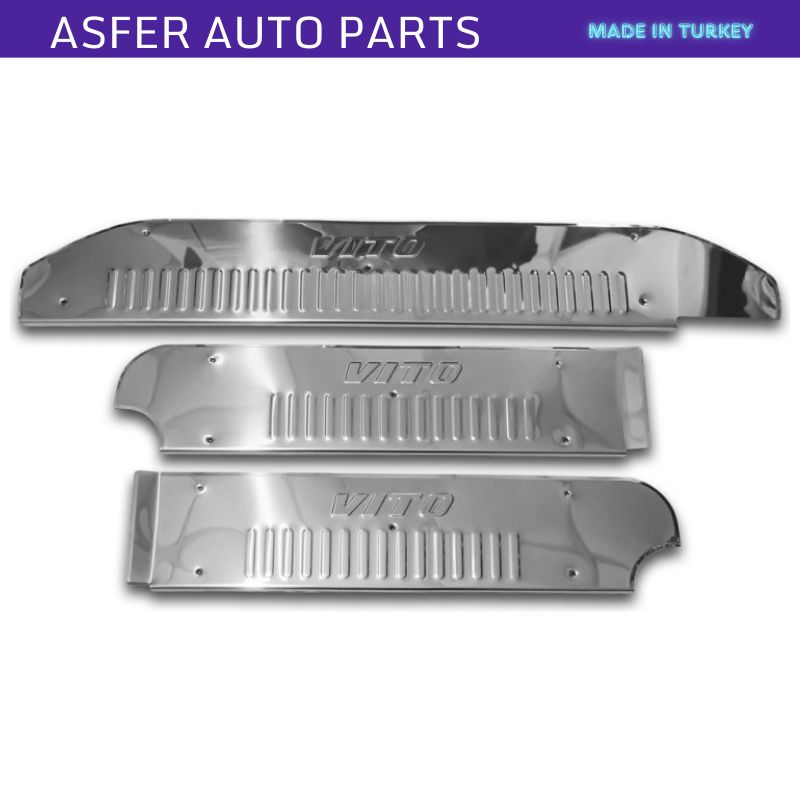 Protecții praguri cromate 3 buc oțel inoxidabil pentru Vito W639 2003-2014