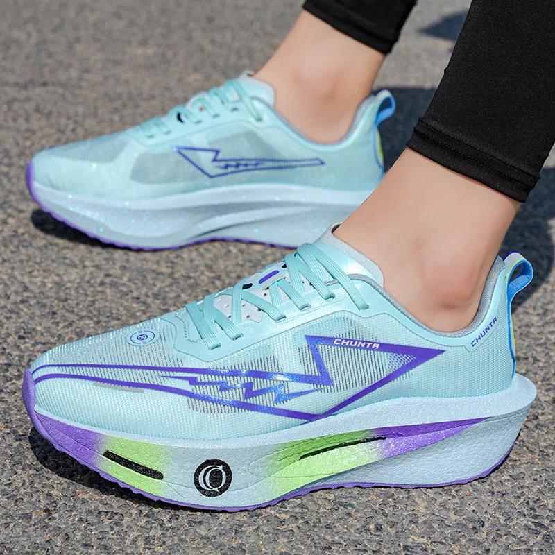 Breathable Fabric Upper Wear-Resistant Cushioning Shoes Round-Toe Lace-Up Running Men's Fashionable Casual Comfortable Sports