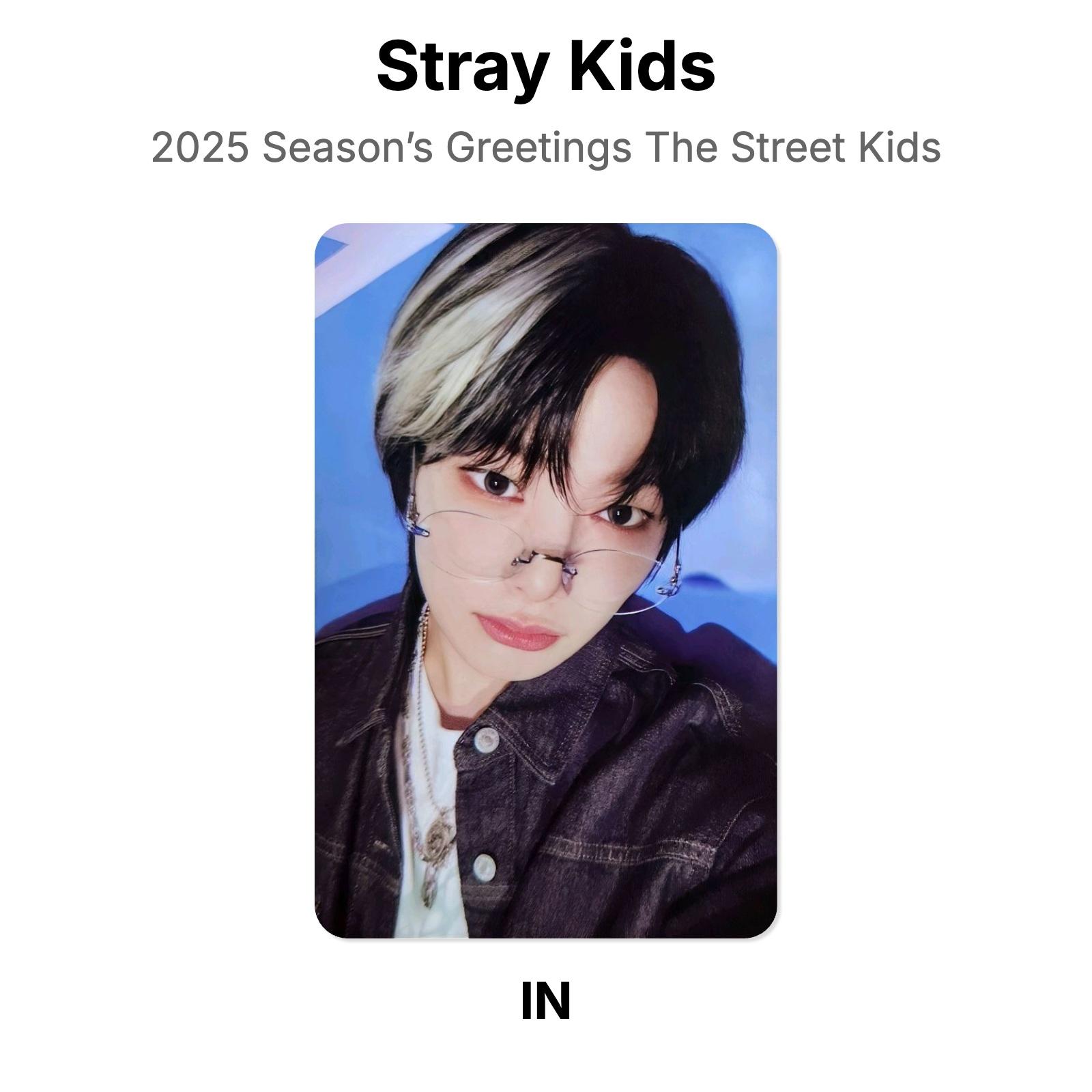 Stray Kids 2025 Season’s Greetings The Street Kids Official Photocard I.N