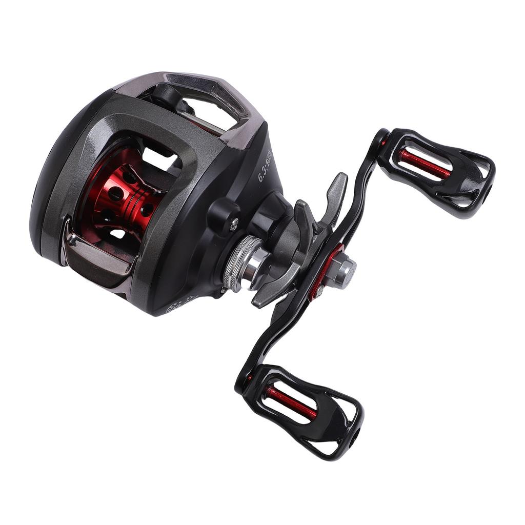 Outdoor Baitcasting Reel Double Double Brake Right Hand Fishing Reel for Freshwater Saltwater 8KG Force 6.3:1 Gear Ratio
