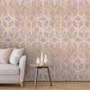 Pink Peel and Stick Wallpaper Hexagon Geometric Self Adhesive Wallpaper Striped Removable Contact Paper for Cabinets Drawers