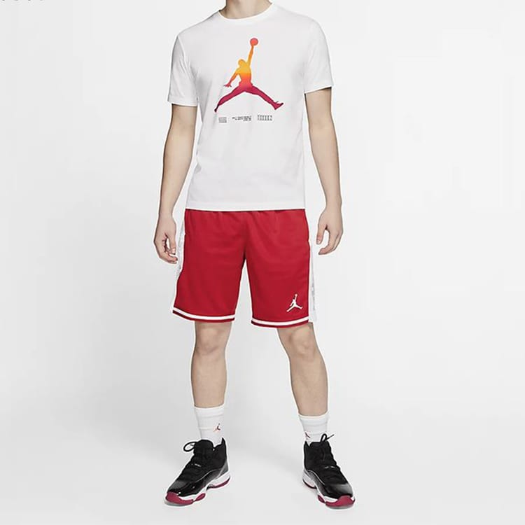 Jordan Legacy AJ11 T Shirts Men's White Crew Neck Moderate Straight Fit CW0852-100