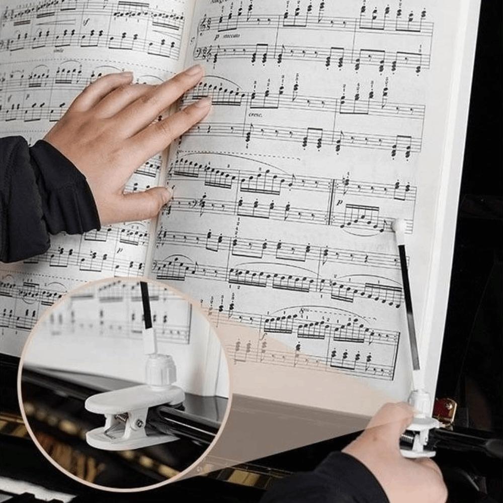 1Pair Adjustable Piano Page Holder Portable Piano Score Holder Music Stand Clip for Sheet Music