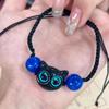 Sweet Meow Niche Design Black Sandalwood Kitten Bracelet - Perfect Couple Gift for Besties