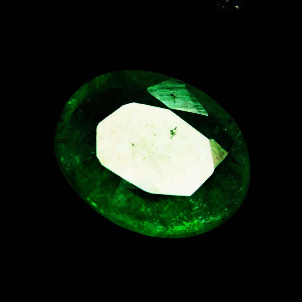 Untreated Green Colombian Emerald 3 Ct Natural Oval Cut Certified Loose Gemstone A-3200
