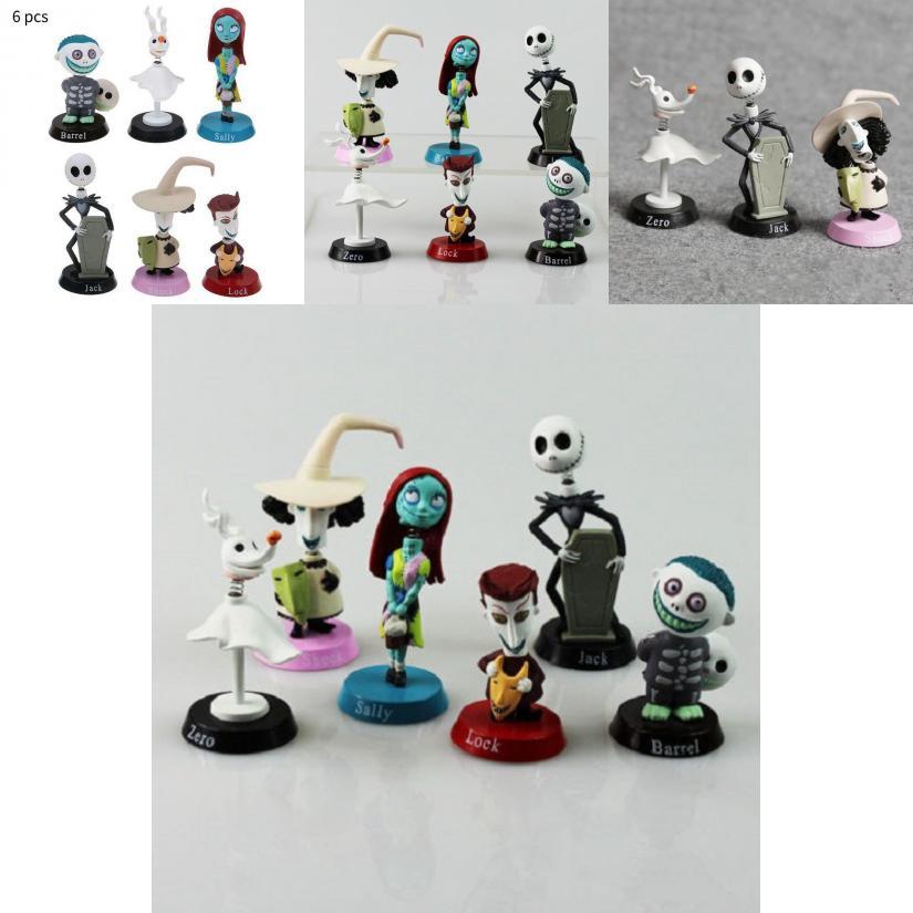 Nightmare Before Christmas Jack Skellington Figurines Set For Play Or Display