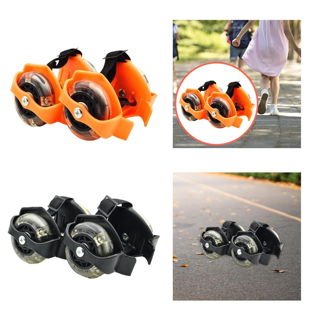 Heel Wheels Sturdy Flashing Roller Shoes Heavy Duty Shine Roller Skating 1 Size Fits Most Adjustable for Boys Kids Girls Child