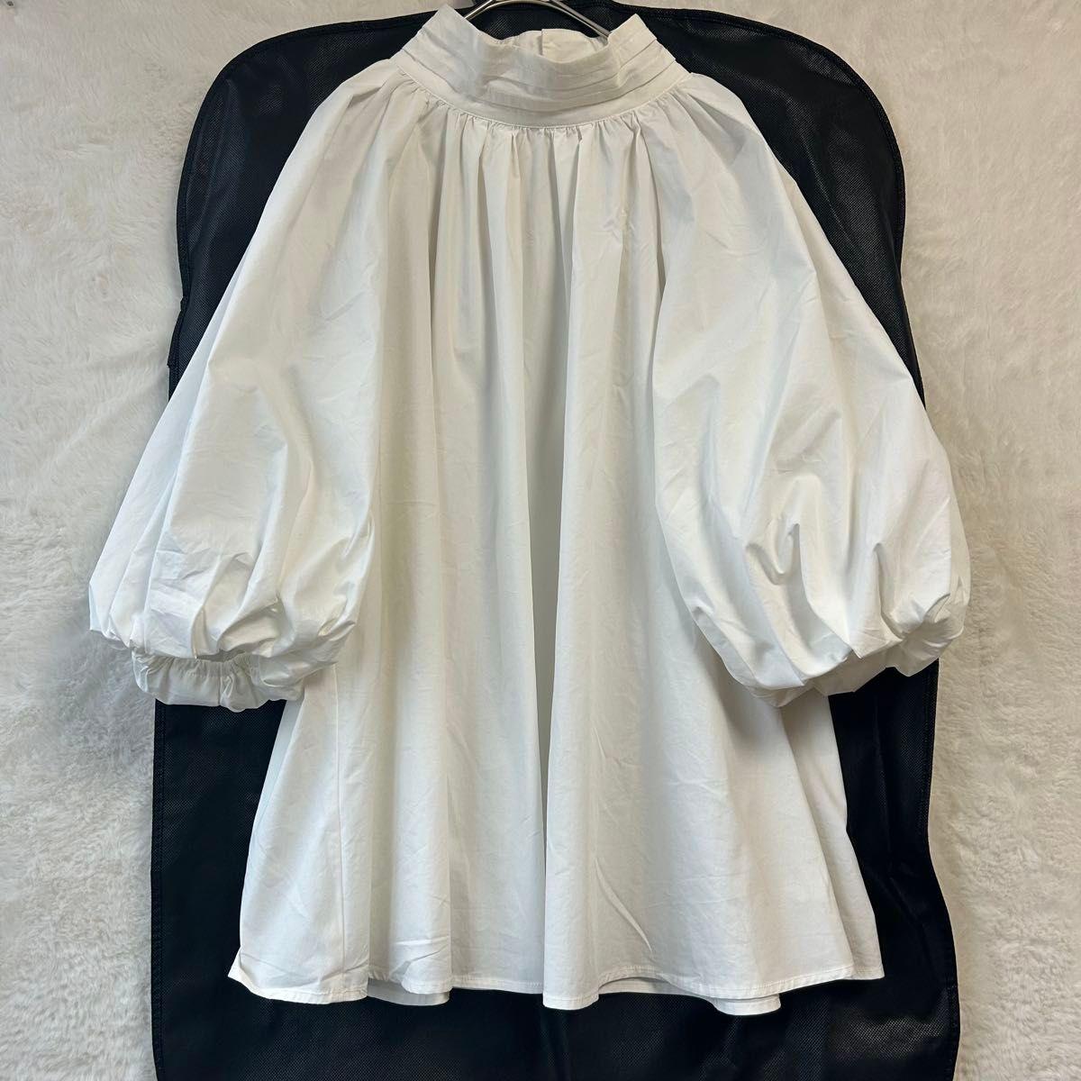Lily Brown Puff Sleeve Three Quarter Length Blouse F