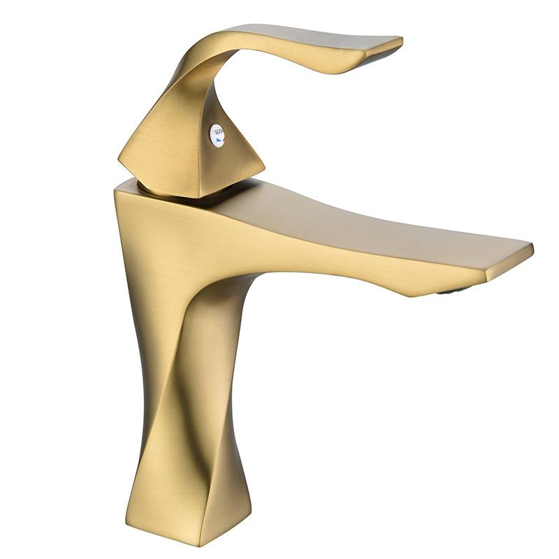 

Zinc alloy faucet hot and cold household bathroom counter basin wash basin wash basin bathroom bathroom golden faucet