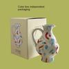 Vase Ceramic Underglaze Pure Handmade Painted Art Nordic Style Home Living Room Study Desktop Decoration Medium Size  Ornaments