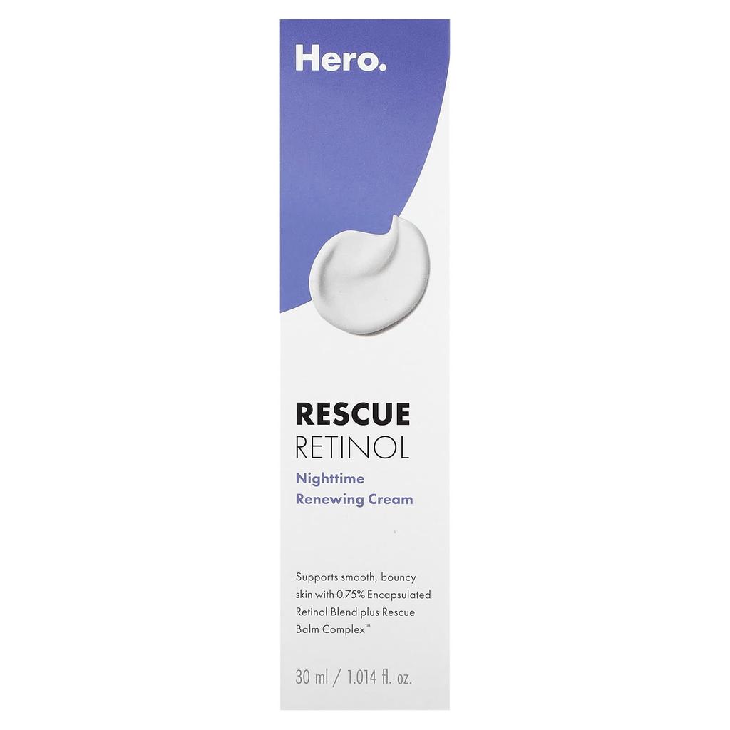 Rescue Retinol, Nighttime Renewing Cream, 30Ml (1.014Fl Oz)