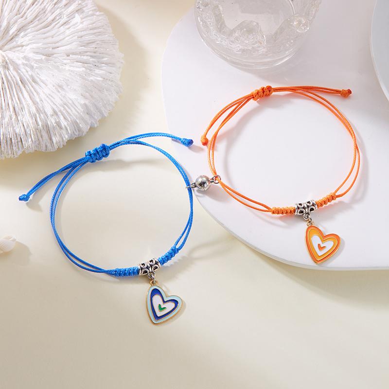 

2Pcs Versatile Love Weaving Hand Rope For Women Men Exquisite Beaded Couple Bracelet Anniversary Valentine Day Gifts