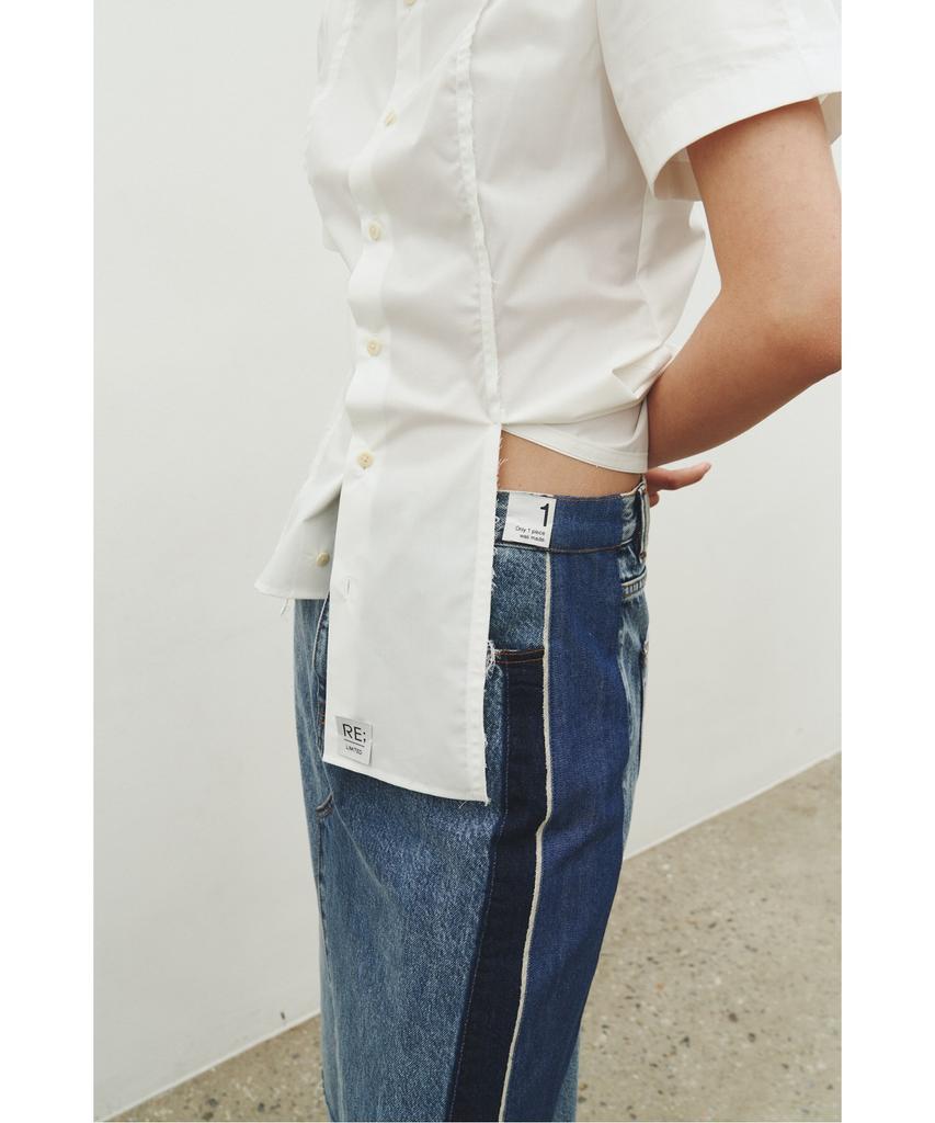 Record Wide Denim Skirt_Rqkaa25518Bux