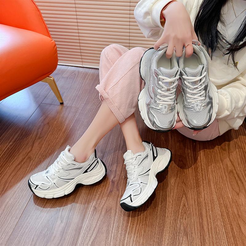 New Dad Shoes for Women Fashionable Thick-soled Sports Single Shoes