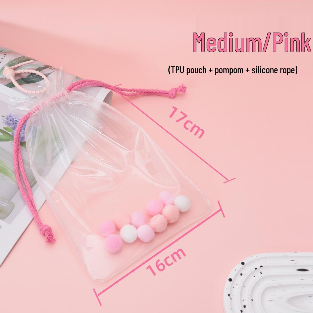 4.0 Heart Silicone Outdoor Doll Storage Case - Transparent, Dustproof, 20cm Protective Pouch