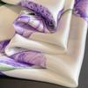 53Cm Women 100% Silk Scarf Nature Foulard Female Floral Neckerchief Bandana High Quality Small Scarves For Hairbands