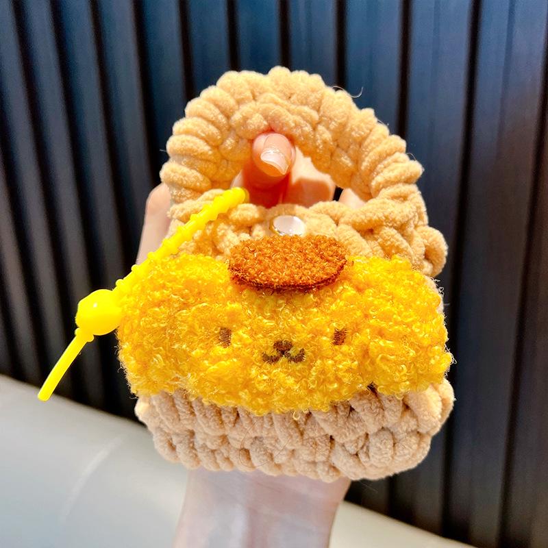 Hand-Woven Plush Persimmon Good Luck Keychain Pendant