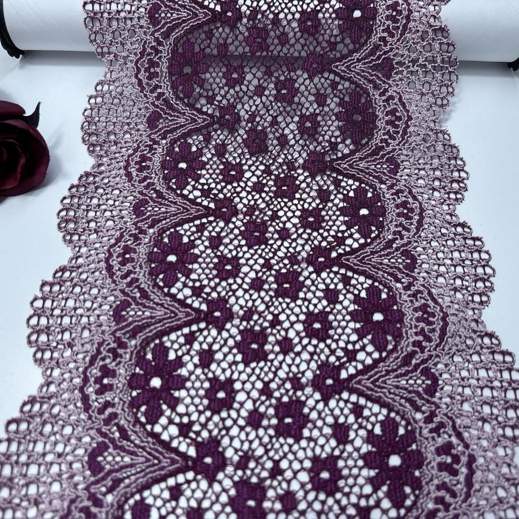 ( 3 cores ) Renda Stretch Bicolor, Acabamento de Renda com Ilhós Elástico para Lingerie, Sutiã, Roupa Íntima, Roupa, Artesanato