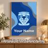 Warrington Wolves FC Custom Name Text 5D Diamond Painting Kit DIY Full Drill Diamond Art Decoration