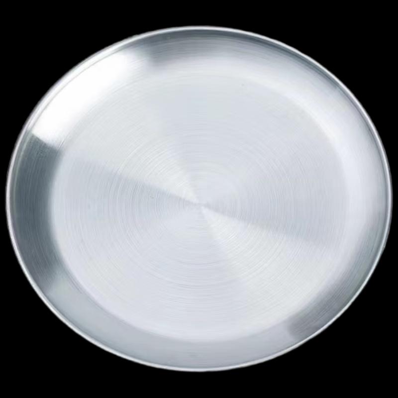 Thickened Stainless Steel Multi-Purpose Round Serving Plate