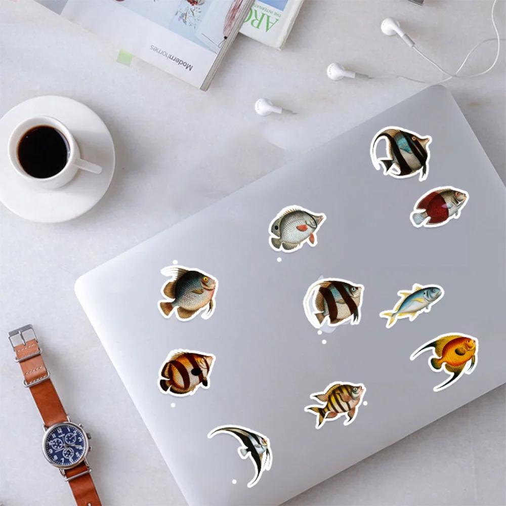 10/25/50ks Samolepky Mořské Ryby Oceánský Svět Kreslené pro DIY Scrapbook Papírnictví Láhev na Vodu Telefon Notebook Kytara Nálepka Hračka