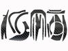 CUSTOM Custom Decal for YOROI and MGL Baitcasting Scratch Protection SEAT.JP 24SLX, 19SLX, Reels, (Black, Left-Handed)