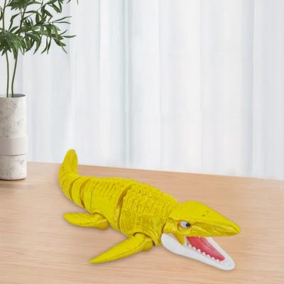Figurine de Mosasaure Imprimée en 3D Articulée Modèle d'Animal Préhistorique Jouet Décoration Ornement pour Maison Bureau Bibliothèque