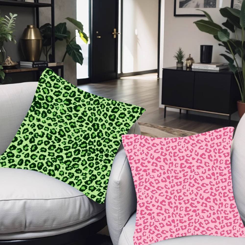 Leopard Print Pattern Cushion Cover Pillowcase Upholstery Sofa Throw Pillow Home Decor Pillowcas