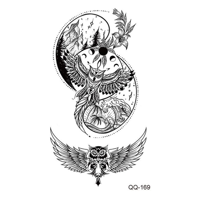 New Style Waterproof Temporary Tattoos: Floral, Butterflies & Lion Designs - Mix & Match Set