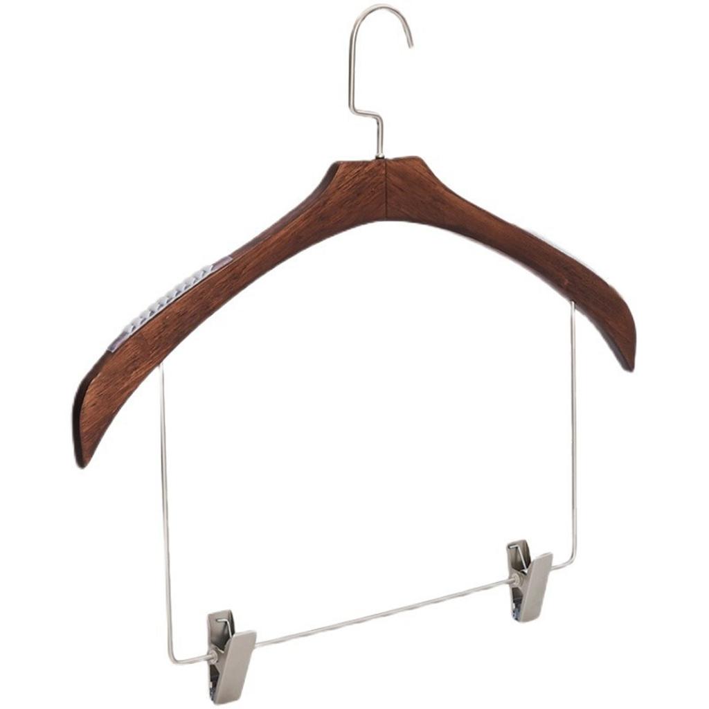 Heavy Duty Iron Clothes Hanger With Nonslip Pants Clips Space Saving Design For Home Organization Garments Holder