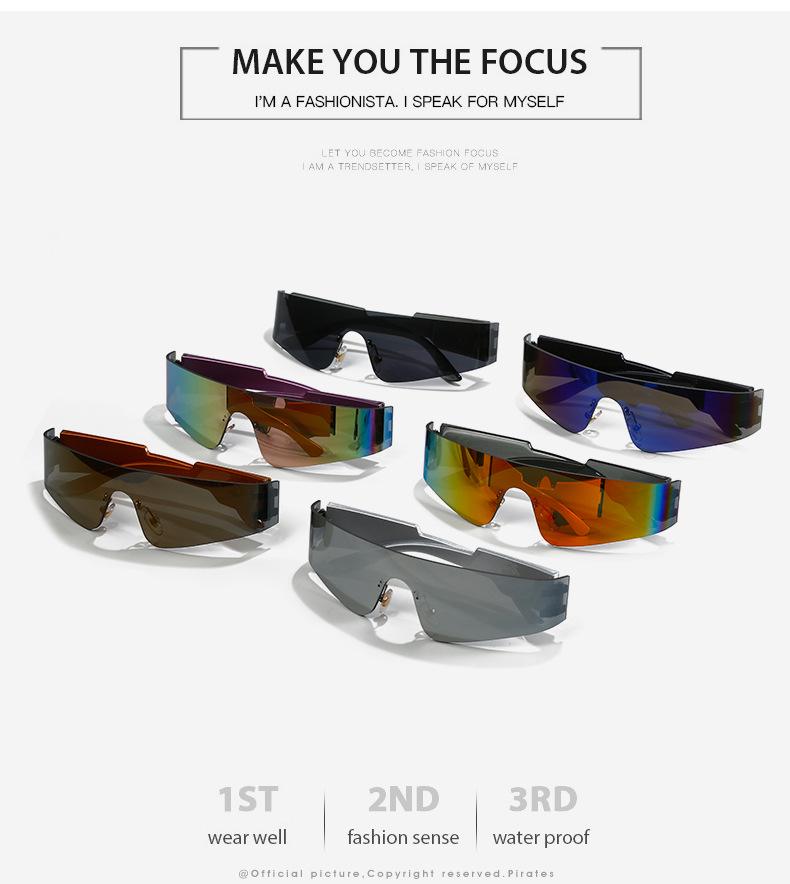 Unisex Frameless Sport Punk Sunglasses - Colorful Fashion Eyewear