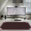 Pink Black Lace Polka Dot Large Gaming Mouse Pad XXL Extended Desk Mat Coquette Decor