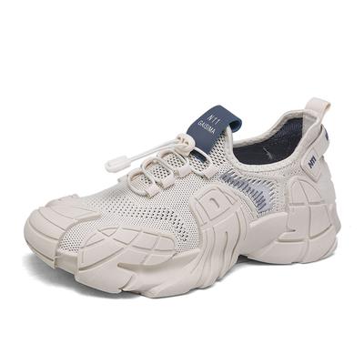 Herren-Sneaker neu große Größe fliegendes Strick-Sport-Freizeit-Socken-Schuhe Herren im Zustand dicke Sohle atmungsaktiv Laufen Herrenschuhe