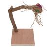 Bird Playstand Wooden Chewing Claws Grinding Parrots Training Rack with Base for Cockatiel