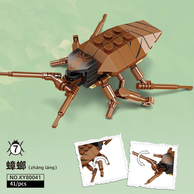 2023 Stadt Kreativität Tier Insekt Bienen Libellen Ameisen Gottesanbeterin Marienkäfer Schnecken Modell Bausteine Steine Spielzeug Zum Geschenk