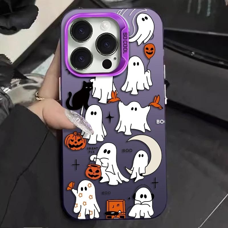 Halloween Geister Handyhüllen für iPhone 16 Pro Max Hülle 15 11 12 14 13 Pro XS XR 8 7 16 Plus Stoßfeste Hülle